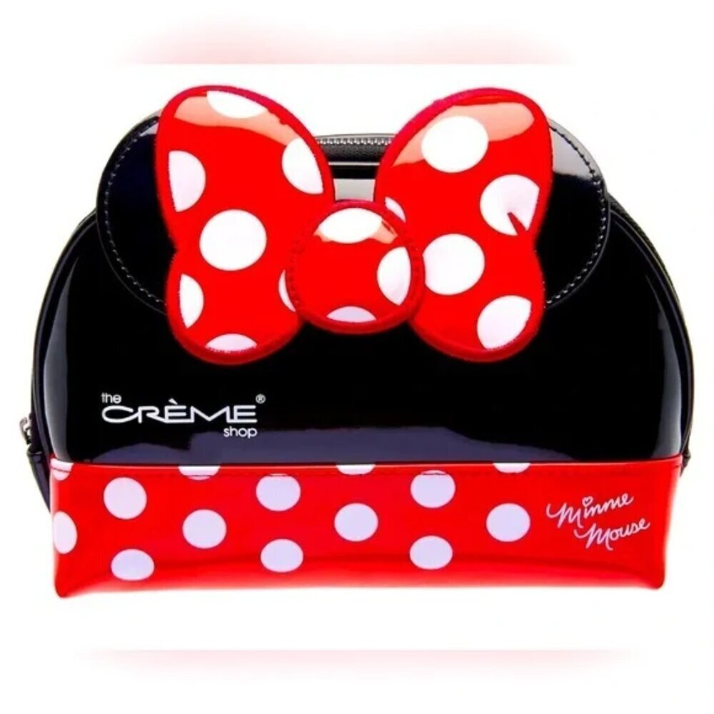 The Creme Shop Disney Minnie Mouse Dome Travel/Makeup Pouch (Red) New